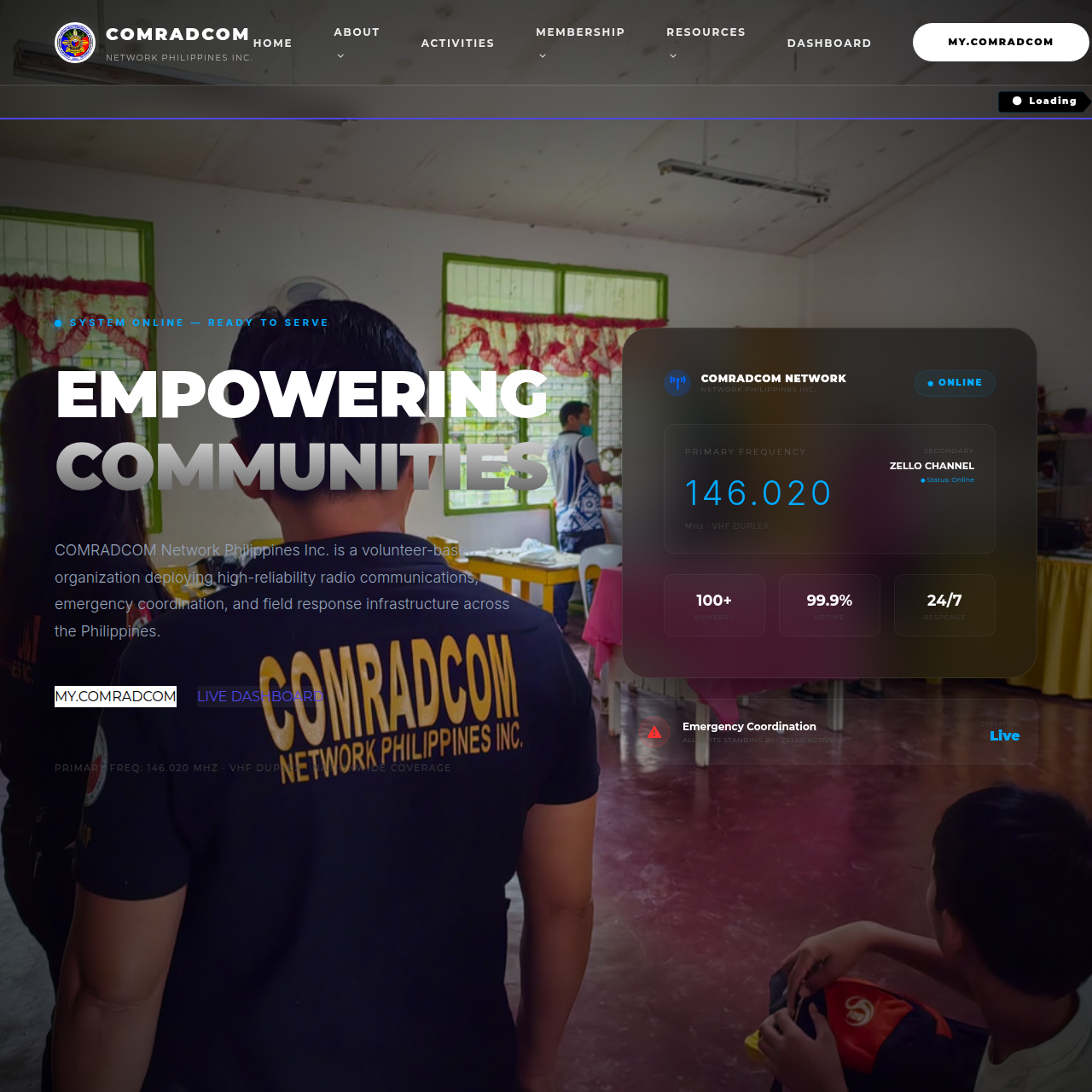 Public Website Screenshot